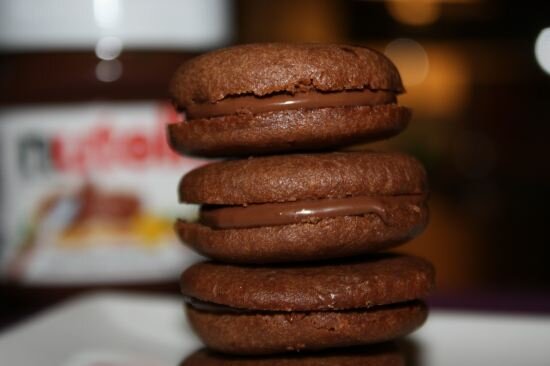 Nutella© Stuffed Chocolate Cookies