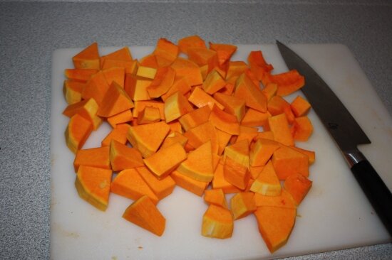 Cube the butternut squash Mr. and Mrs. Oliver’s (Jamie Oliver’s Parents) Spicy Butternut Squash Soup — soup2jpg1