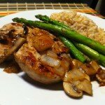 Prosciutto-Wrapped Chicken with Prune and Pecan Quinoa