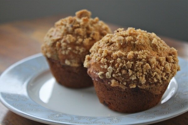 Banana Crumb Muffins + Big news!