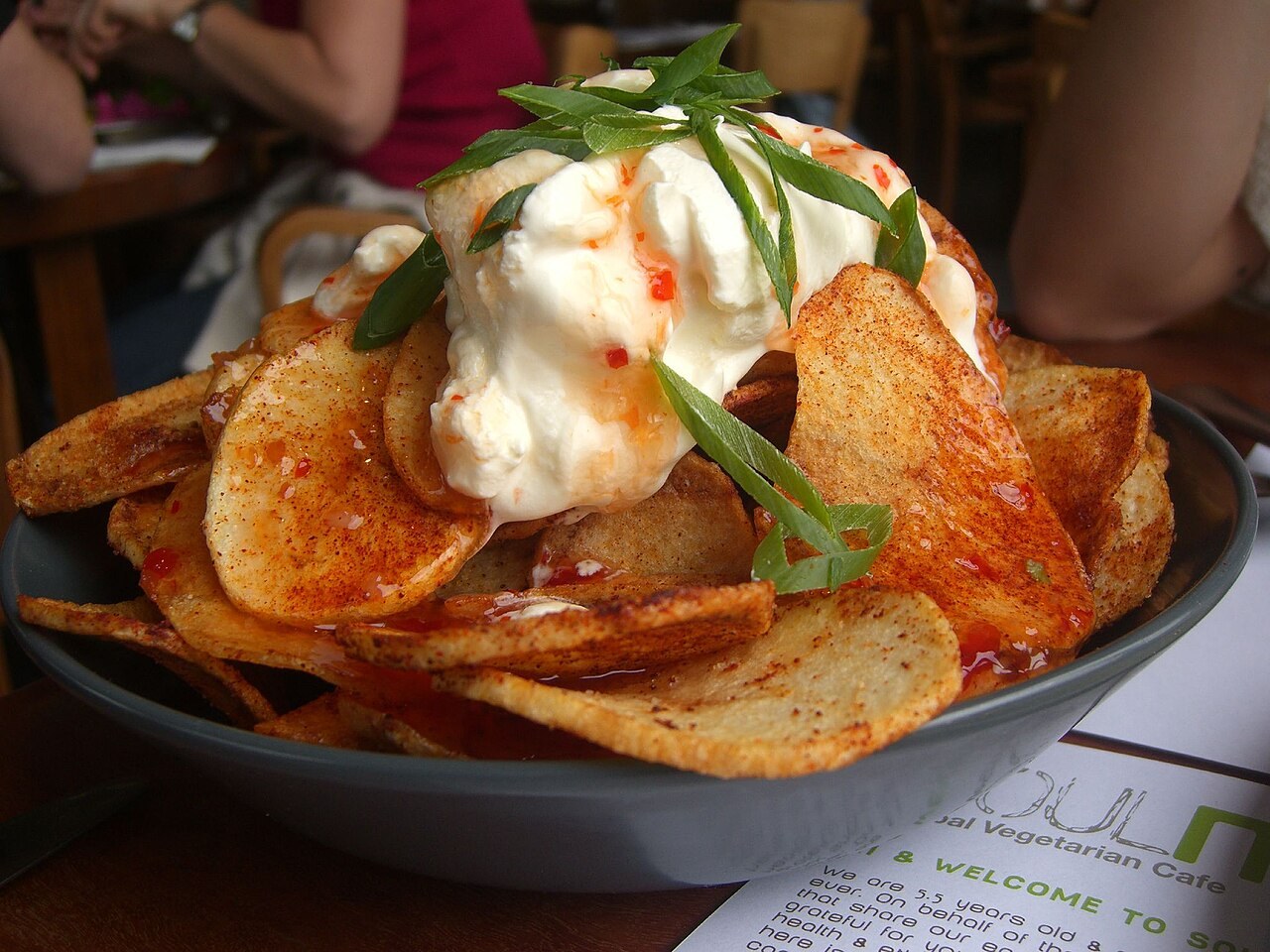 Sweet Potato Chili with Cinnamon Sour Cream